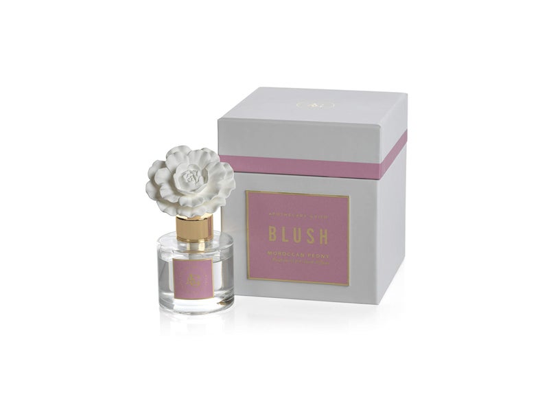 Zodax Blush Porcelain Oil Diffuser, 1.69 oz - Moroccan Peony - Image 4
